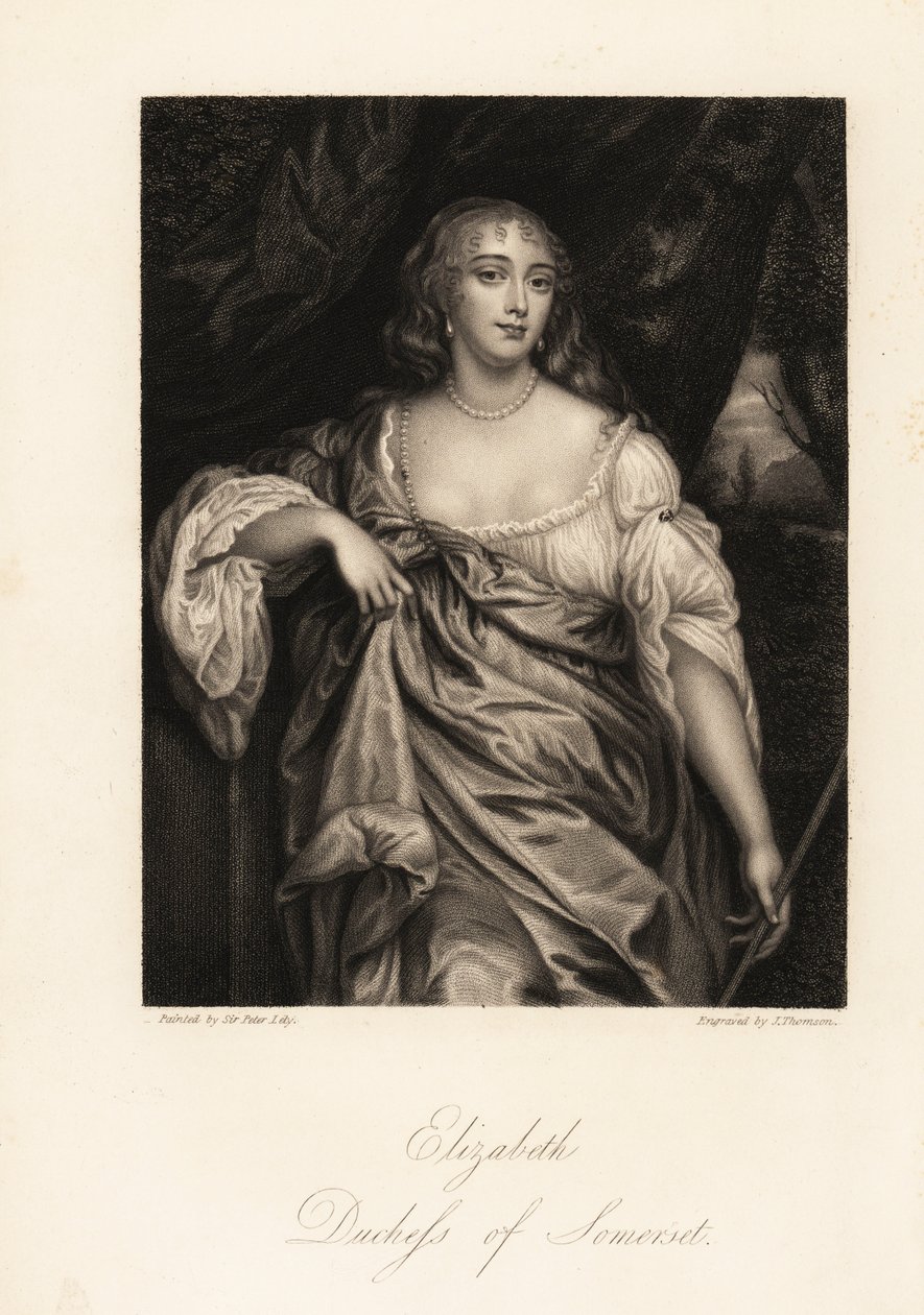 Porträt von Lady Elizabeth Seymour, Herzogin von Somerset, ehemals Elizabeth Percy, Erbin und Freundin von Königin Anne von J. Thomson