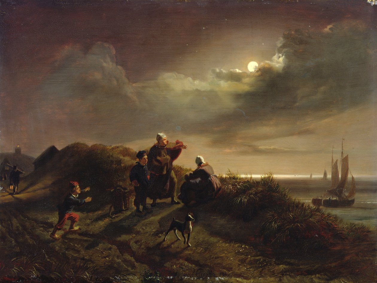 An der Küste bei Scheveningen, 1842 von Jacob Gensler