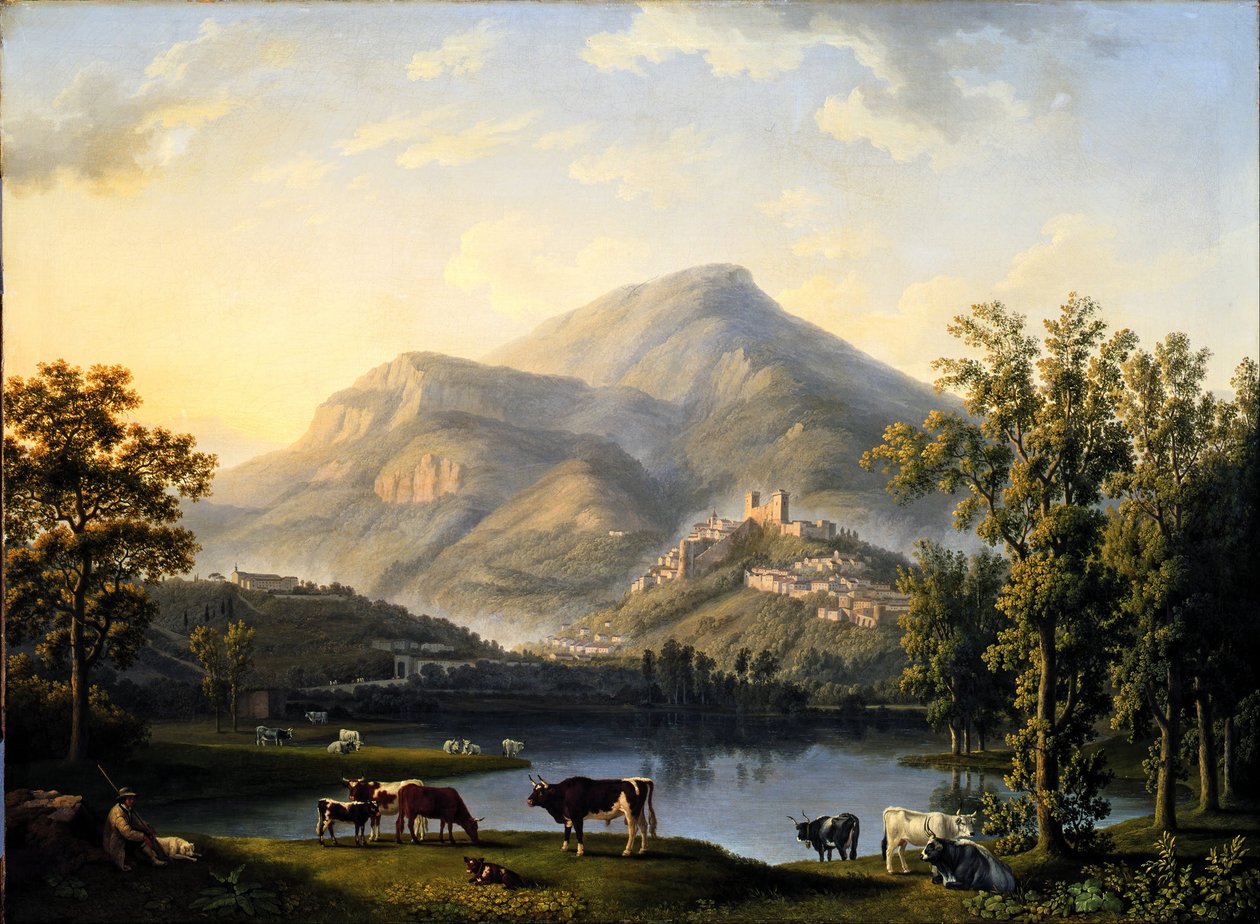 Ansicht von Itri Landschaft mit Blick auf Itri von Jacob Philippe Hackert
