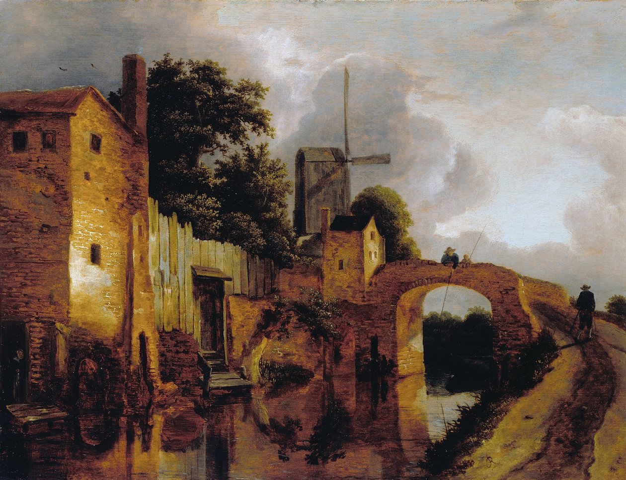 Kanal mit Brücke von Jacob van Ruisdael