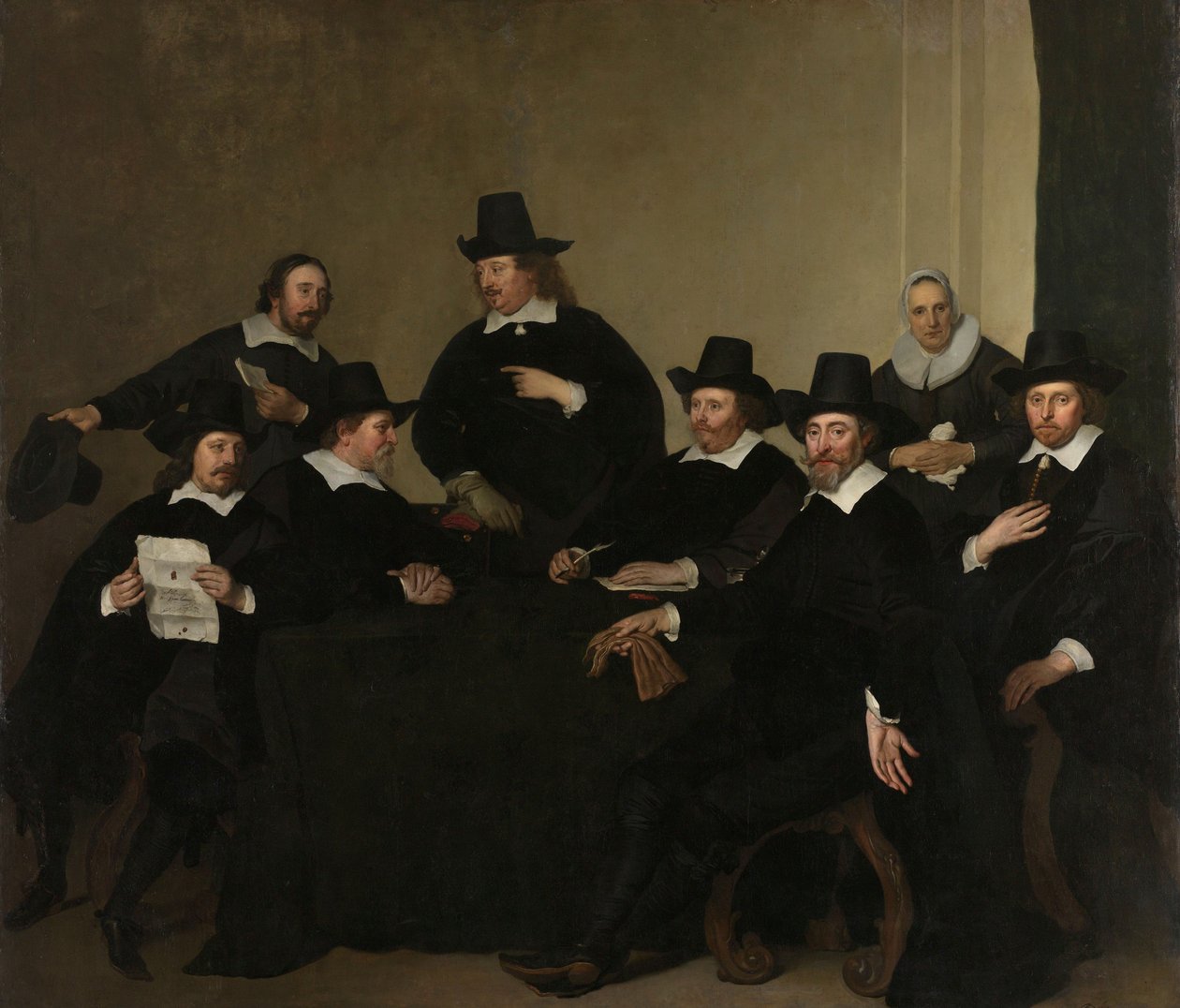 Regenten des Nieuwe Zijds Instituts für die Außenhilfe der Armen, Amsterdam, ca. 1650 von Jacob Adriensz Backer