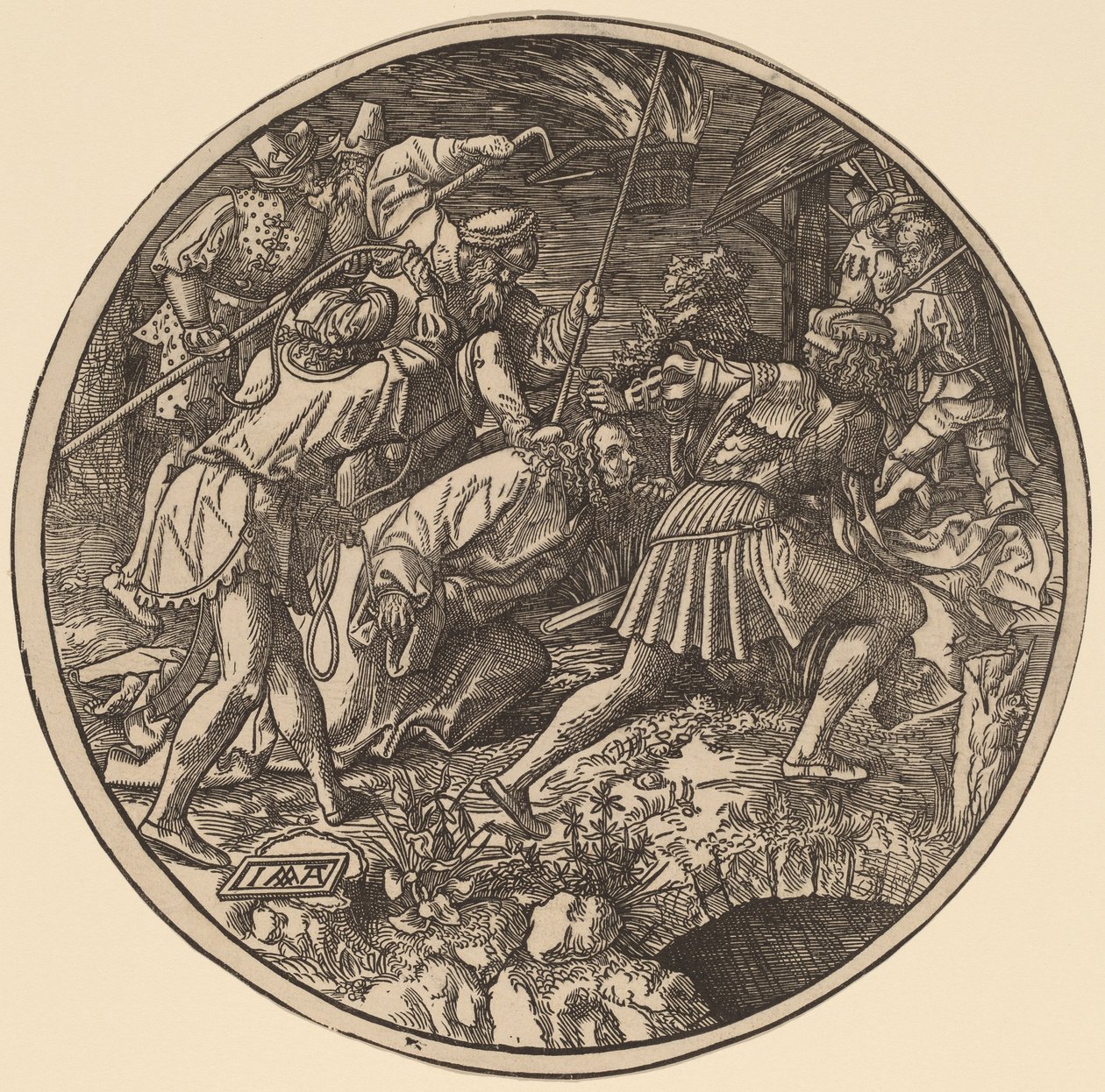 Christus wird nach seiner Verhaftung weggeführt von Jacob Cornelisz van Oostsanen
