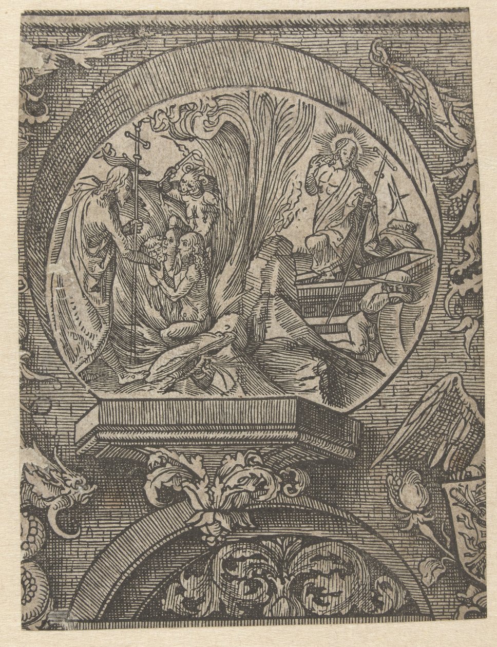 Die Höllenfahrt und die Auferstehung Christi von Jacob Cornelisz van Oostsanen