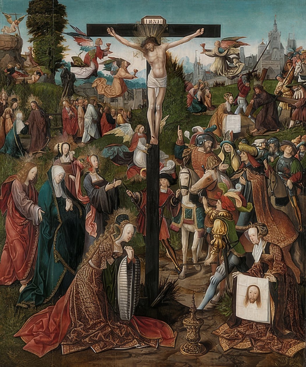 Kreuzigung Christi. Um 1507-10 von Jacob Cornelisz van Oostsanen