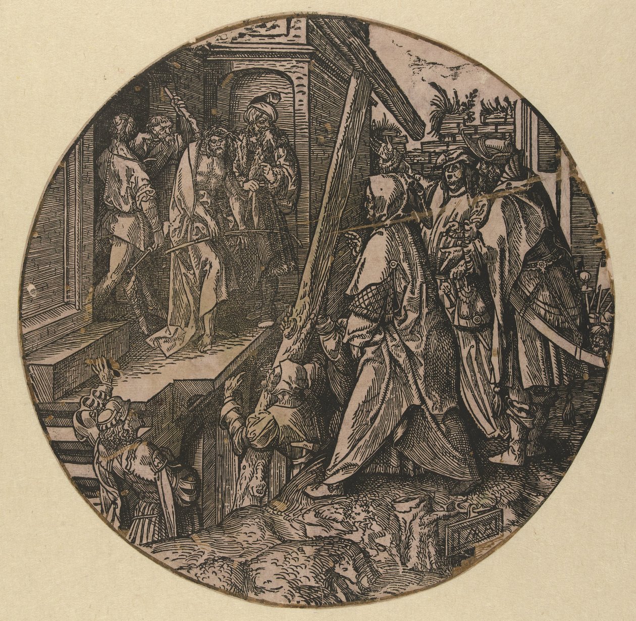 Pilatus zeigt Christus dem Volk (Ecce Homo) von Jacob Cornelisz van Oostsanen