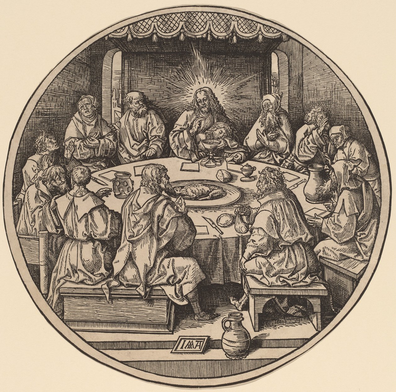 Das letzte Abendmahl von Jacob Cornelisz van Oostsanen after Albrecht Dürer