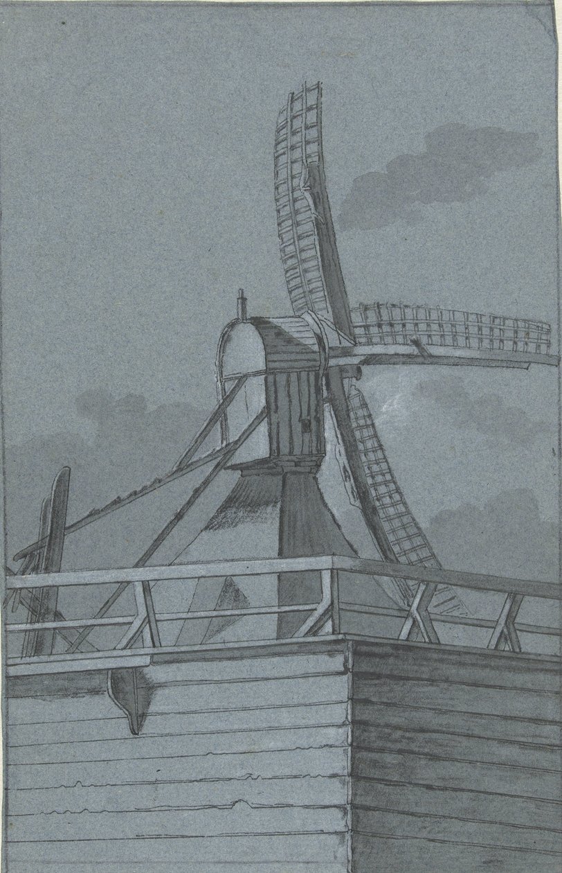 Windmühle mit Holzunterbau von Jacob Ernst Marcus