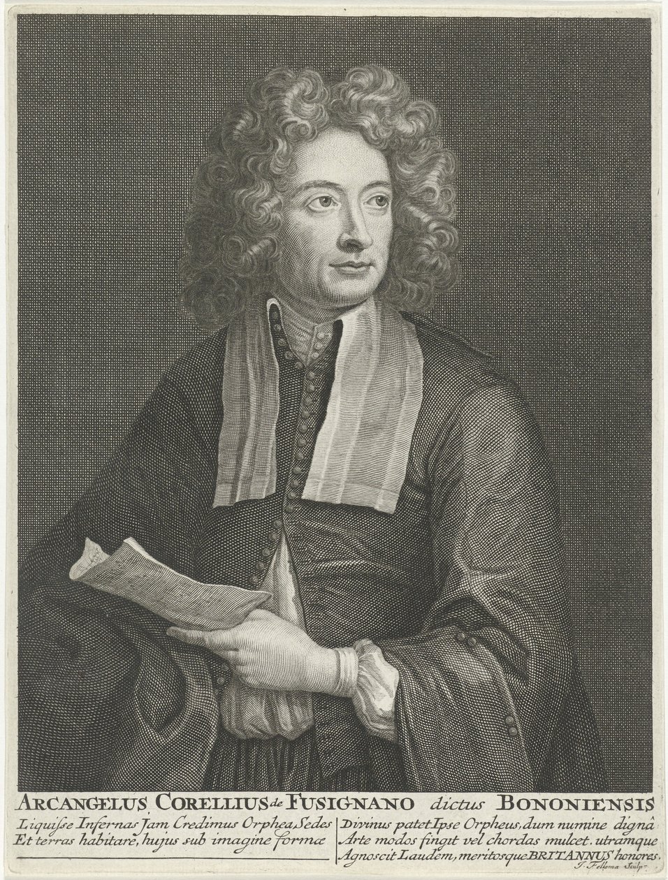Porträt des Komponisten und Violinisten Arcangelo Corelli von Jacob Folkema