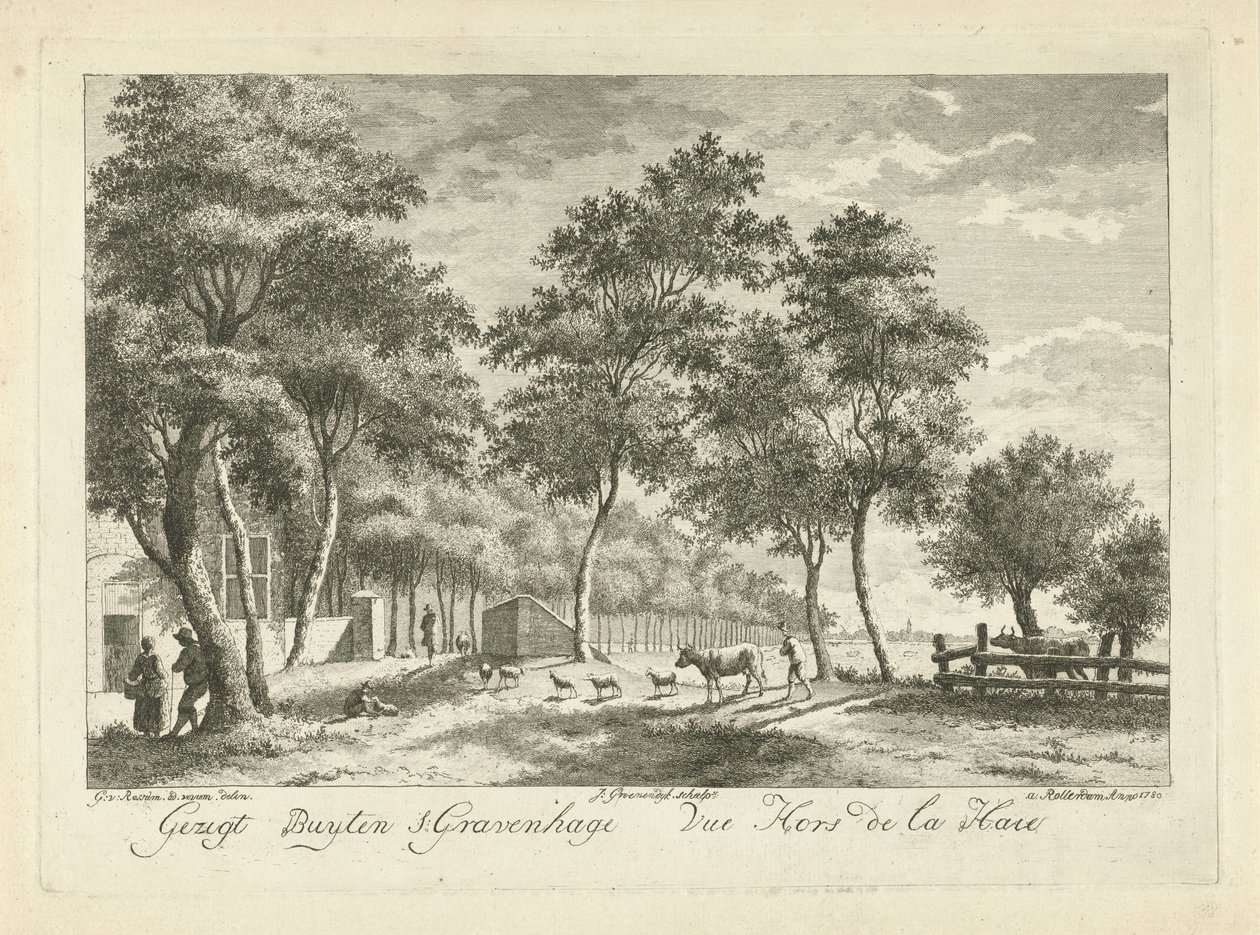 Landschaft in der Umgebung von Den Haag von Jacob Groenendijk