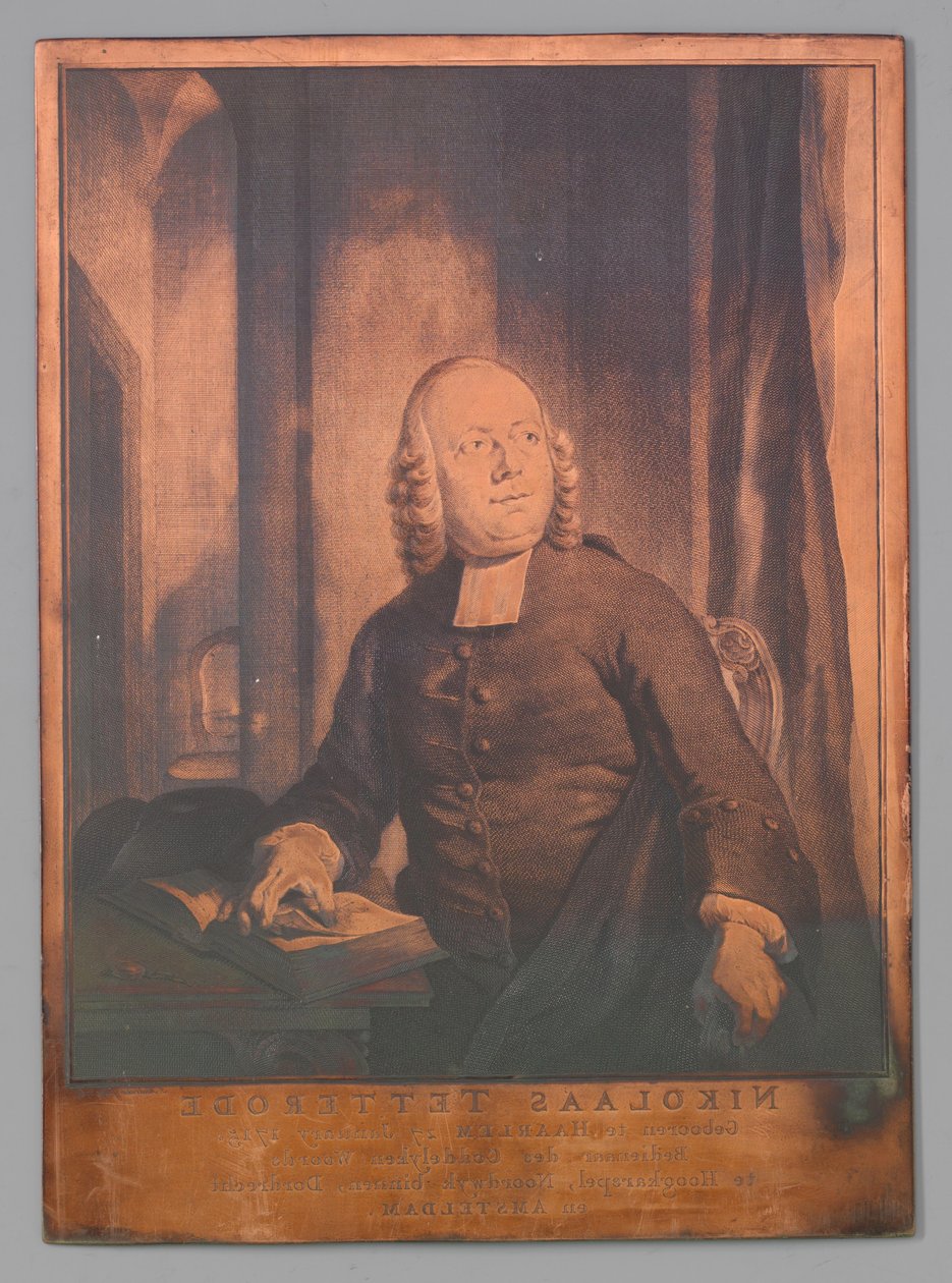 Porträt von Nicolaas van Tetterode von Jacob Houbraken (signed by artist)