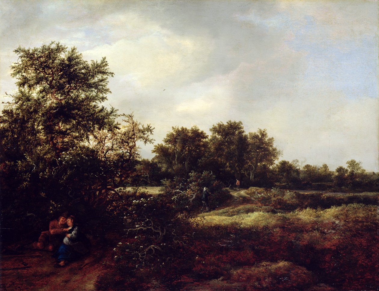 Dünenlandschaft mit Liebenden, 1647 von Jacob van Ruisdael