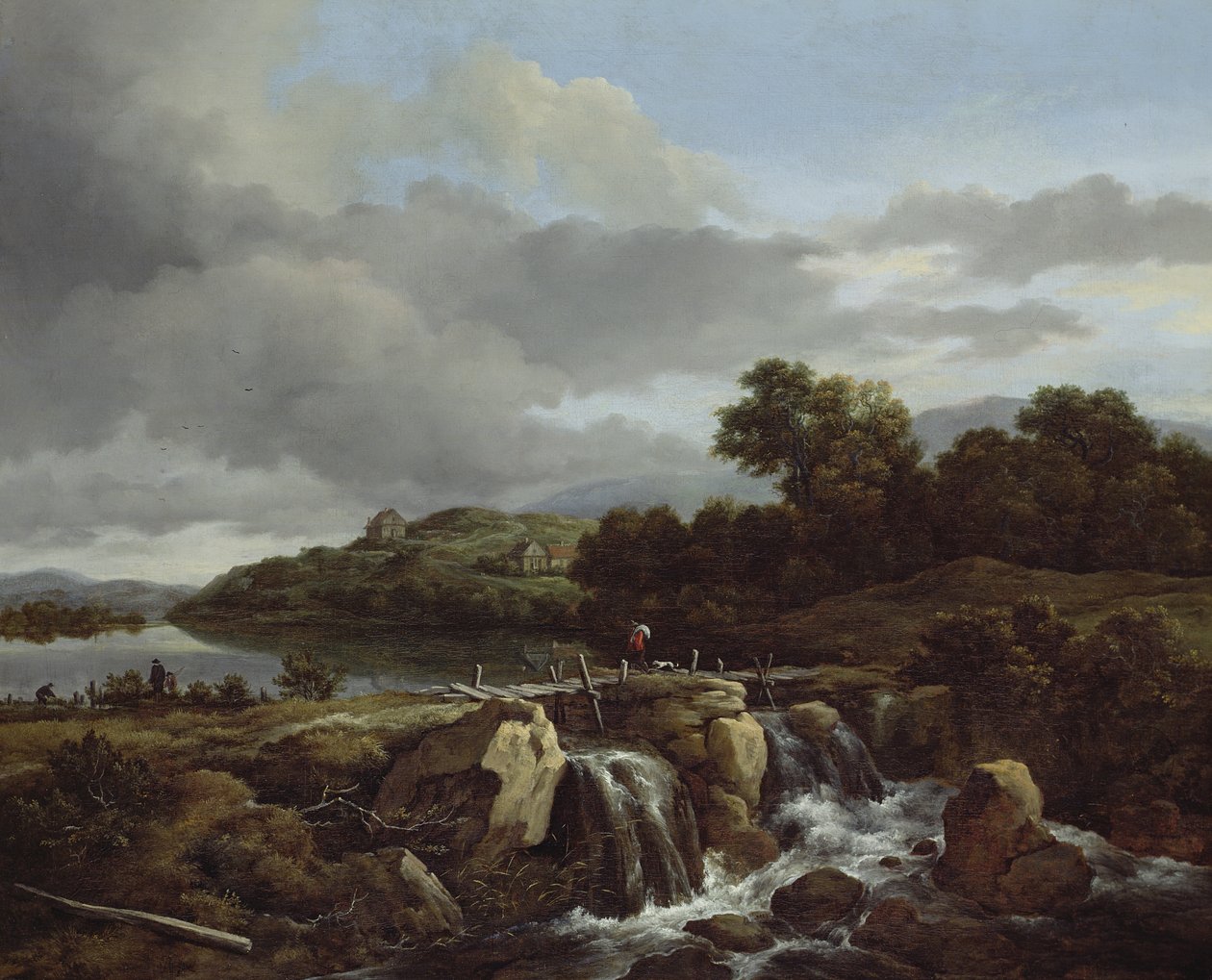 Landschaft mit Wasserfall von Jacob van Ruisdael