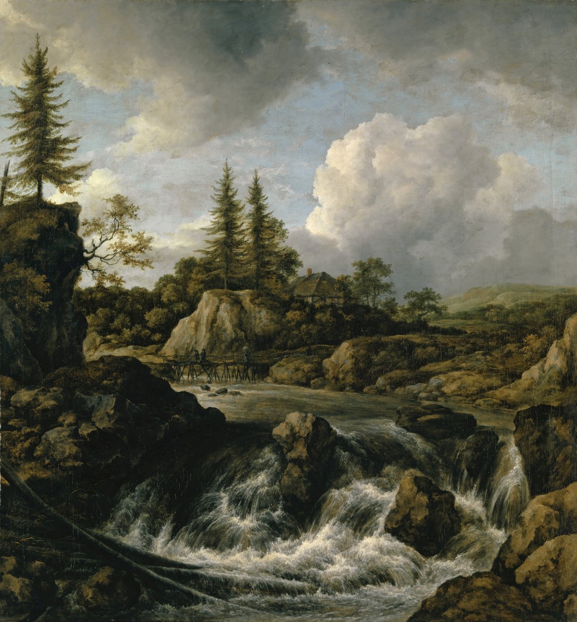 Landschaft mit Wasserfall, ca. 1660 von Jacob van Ruisdael