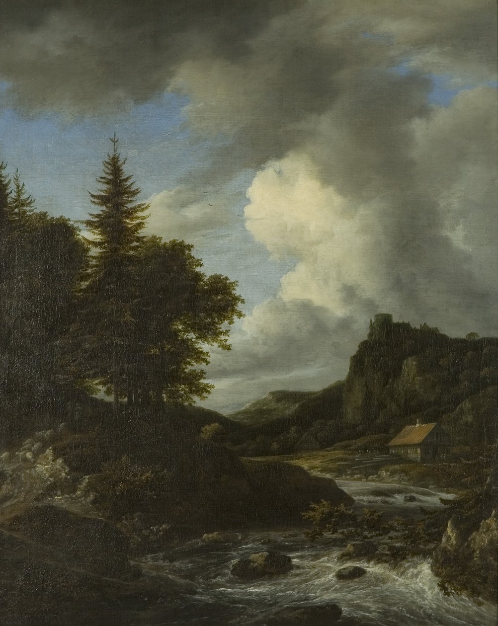 Fluss in Hochwasser, ca. 1660 von Jacob van Ruisdael