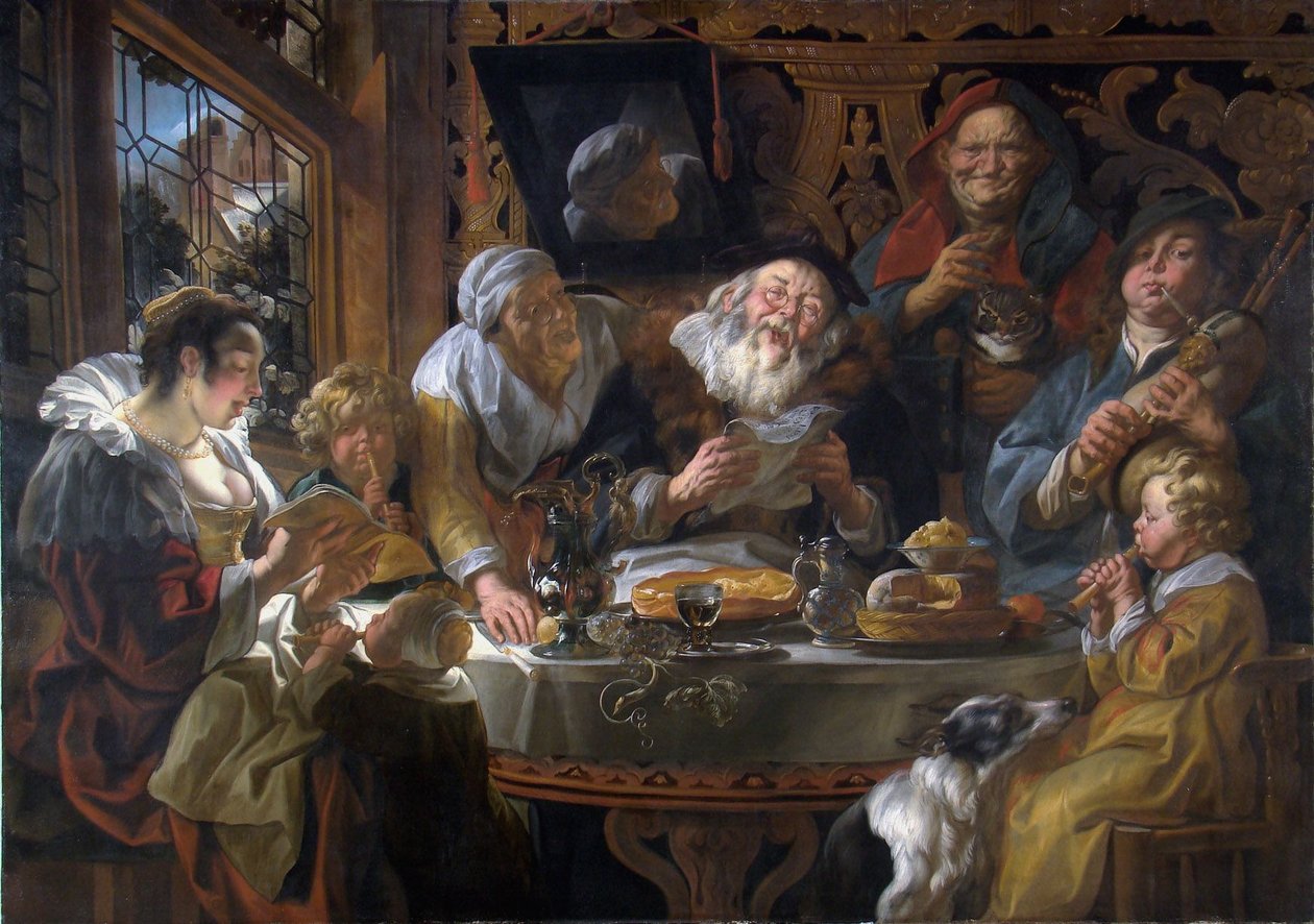 Wie die Alten singen, so zwitschern die Jungen von Jacob Jordaens