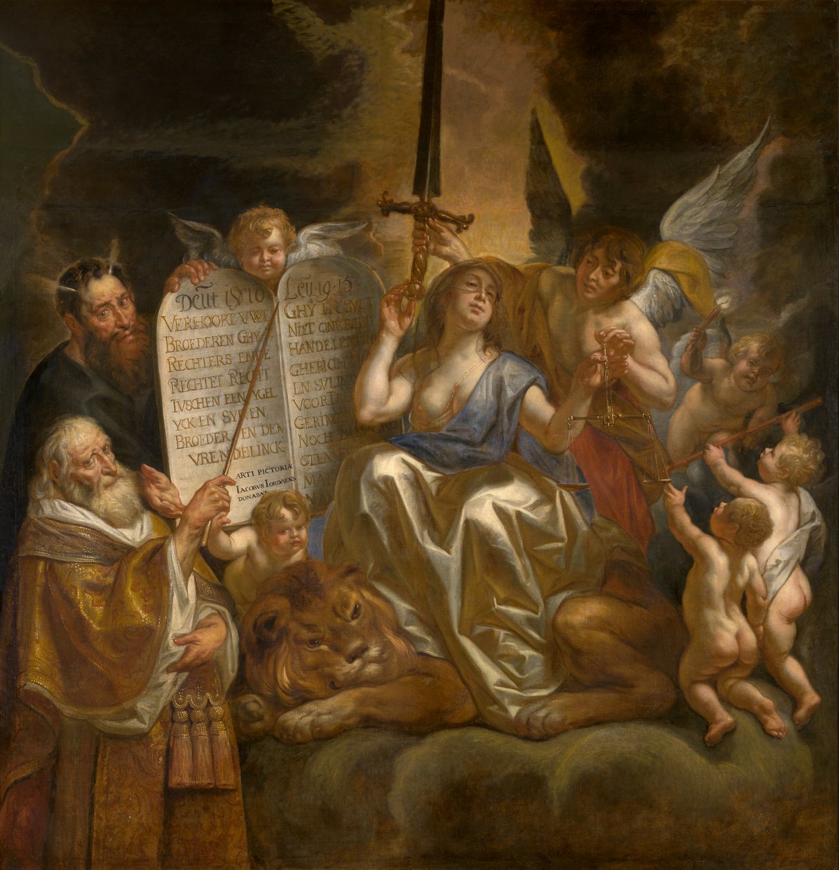 Menschliches Gesetz gegründet auf göttliche Gerechtigkeit von Jacob Jordaens