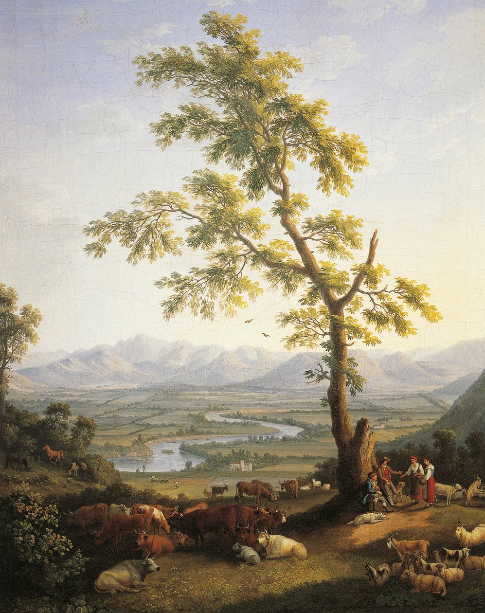 Frühling, Blick auf Volturno und Matese von Jacob-Philippe Hackert