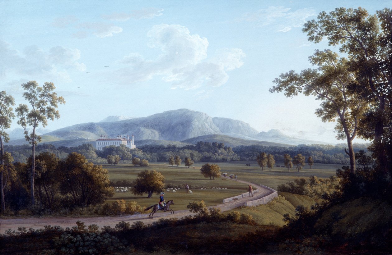 Ansicht von Persano, von Jacob Philipp Hackert von Jacob-Philippe Hackert