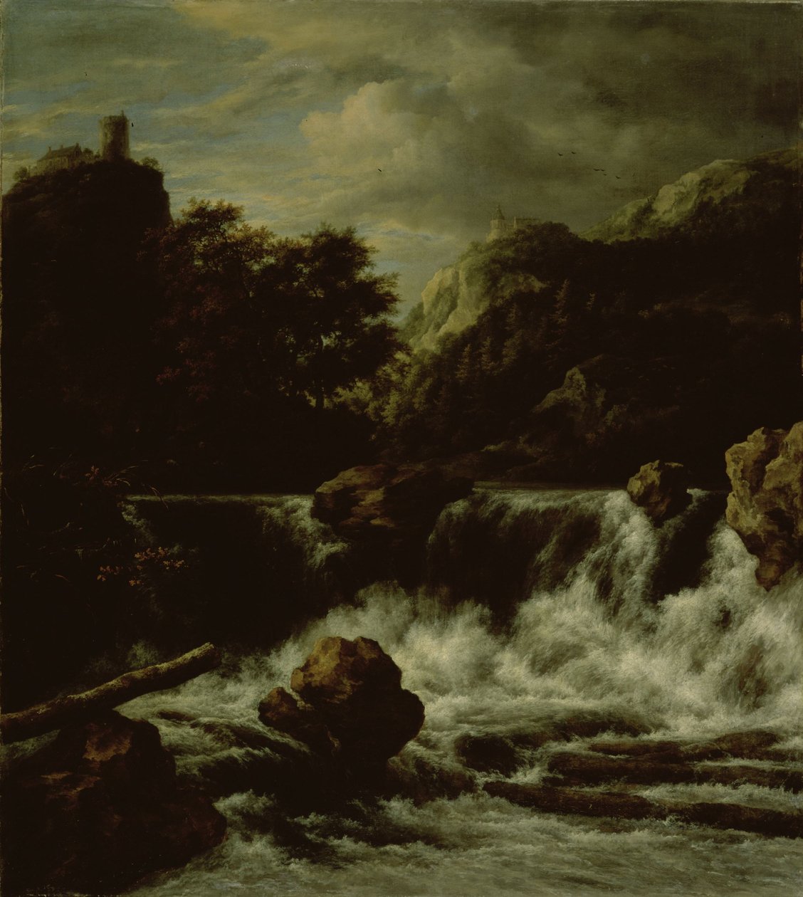 Gebirgslandschaft mit Wasserfall von Jacob Salomonsz. Ruysdael