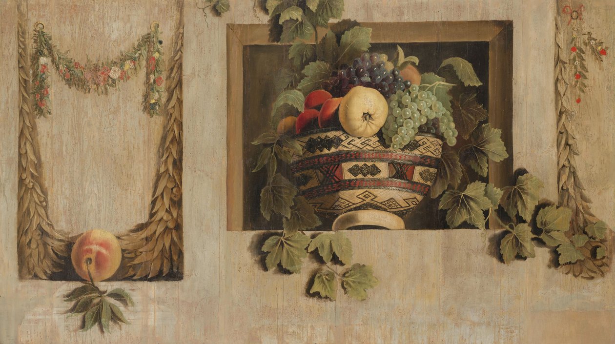 Stillleben mit Obst- und Blumengirlanden von Jacob Van Campen