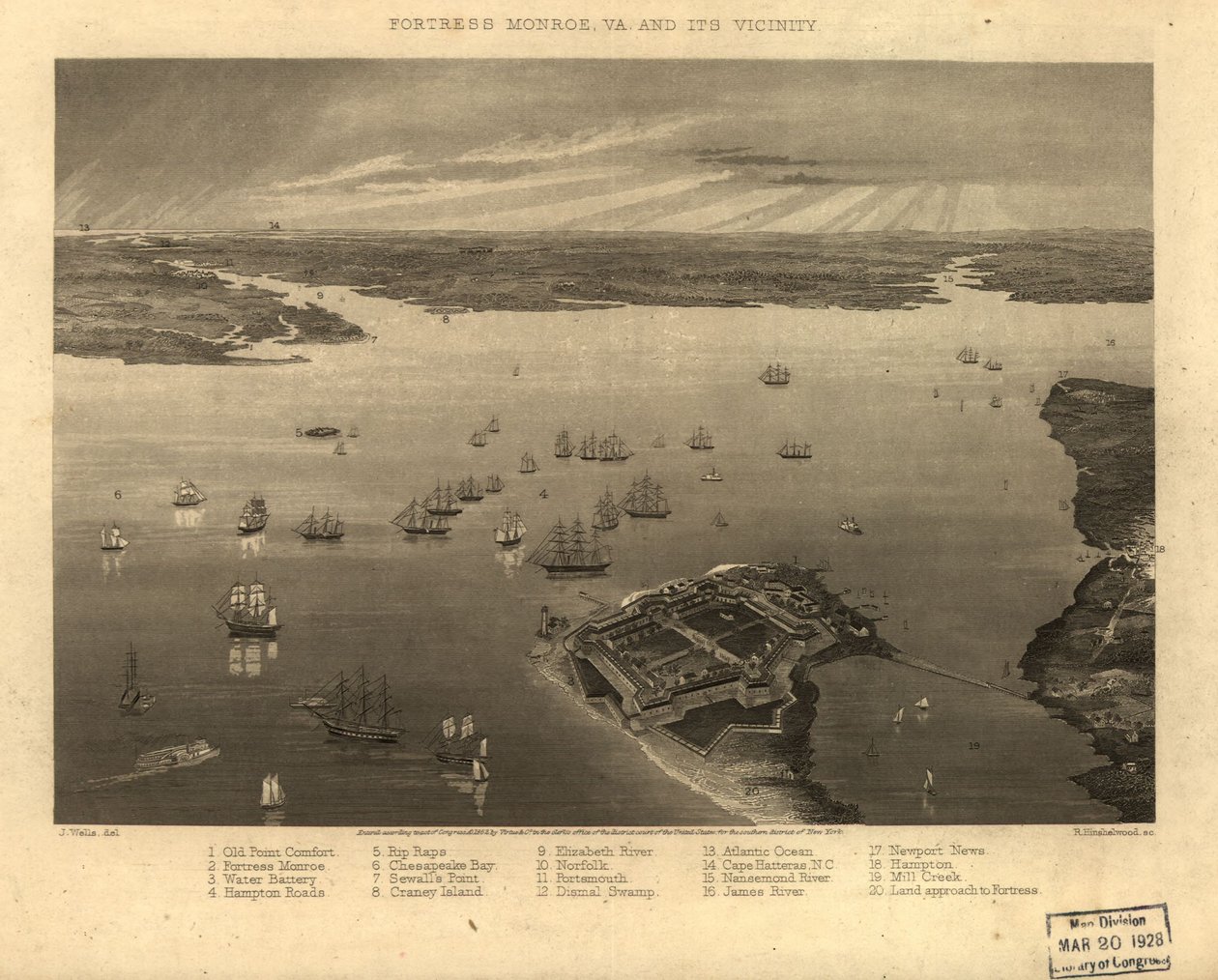 Fortress Monroe, Va. und Umgebung von Jacob Wells