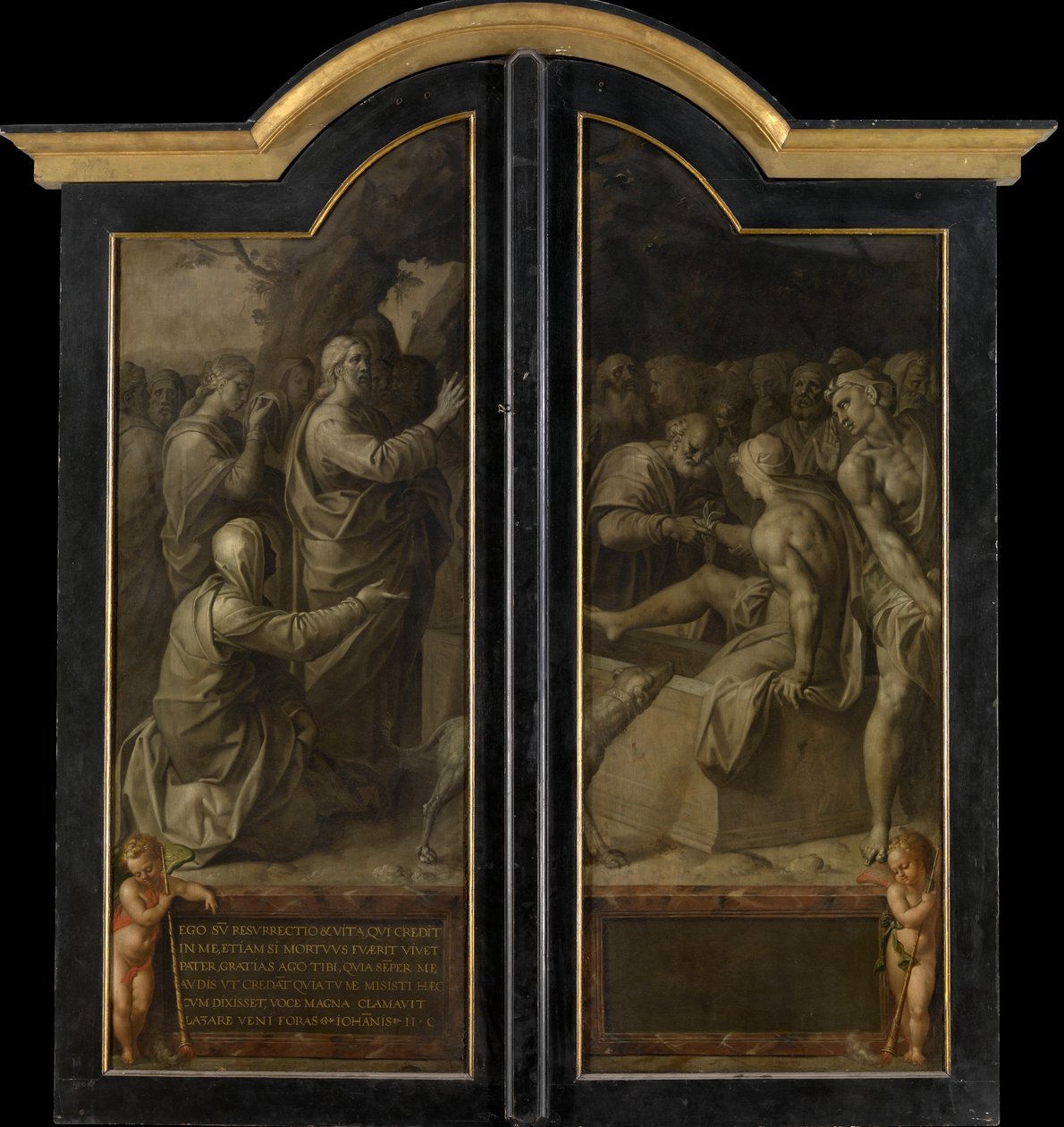 Die Auferweckung des Lazarus (geschlossene Außenflügel) von Jacob de Backer