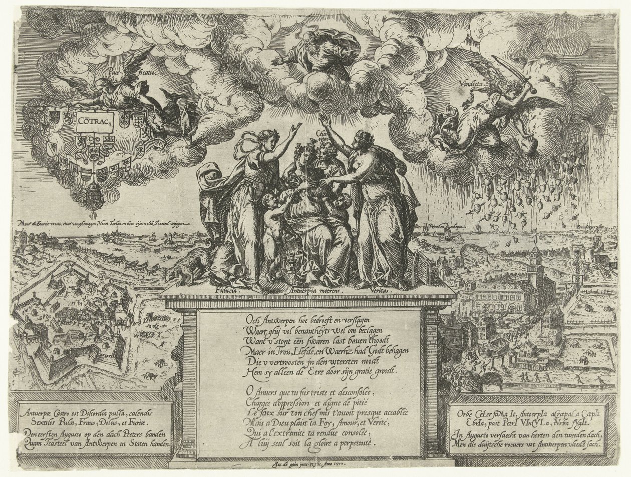 Allegorie auf die Eroberung der Zitadelle von Antwerpen, 1577 von Jacob de Gheyn (I)