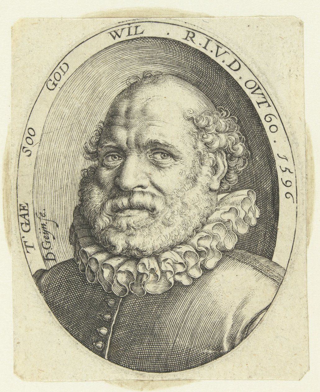 Porträt von Rutgaert Jansz. im Alter von 60 Jahren von Jacob de Gheyn (II)