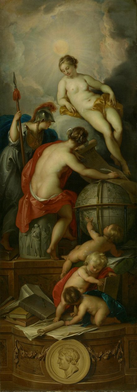 Allegorie auf das Schreiben der Geschichte von Jacob de Wit