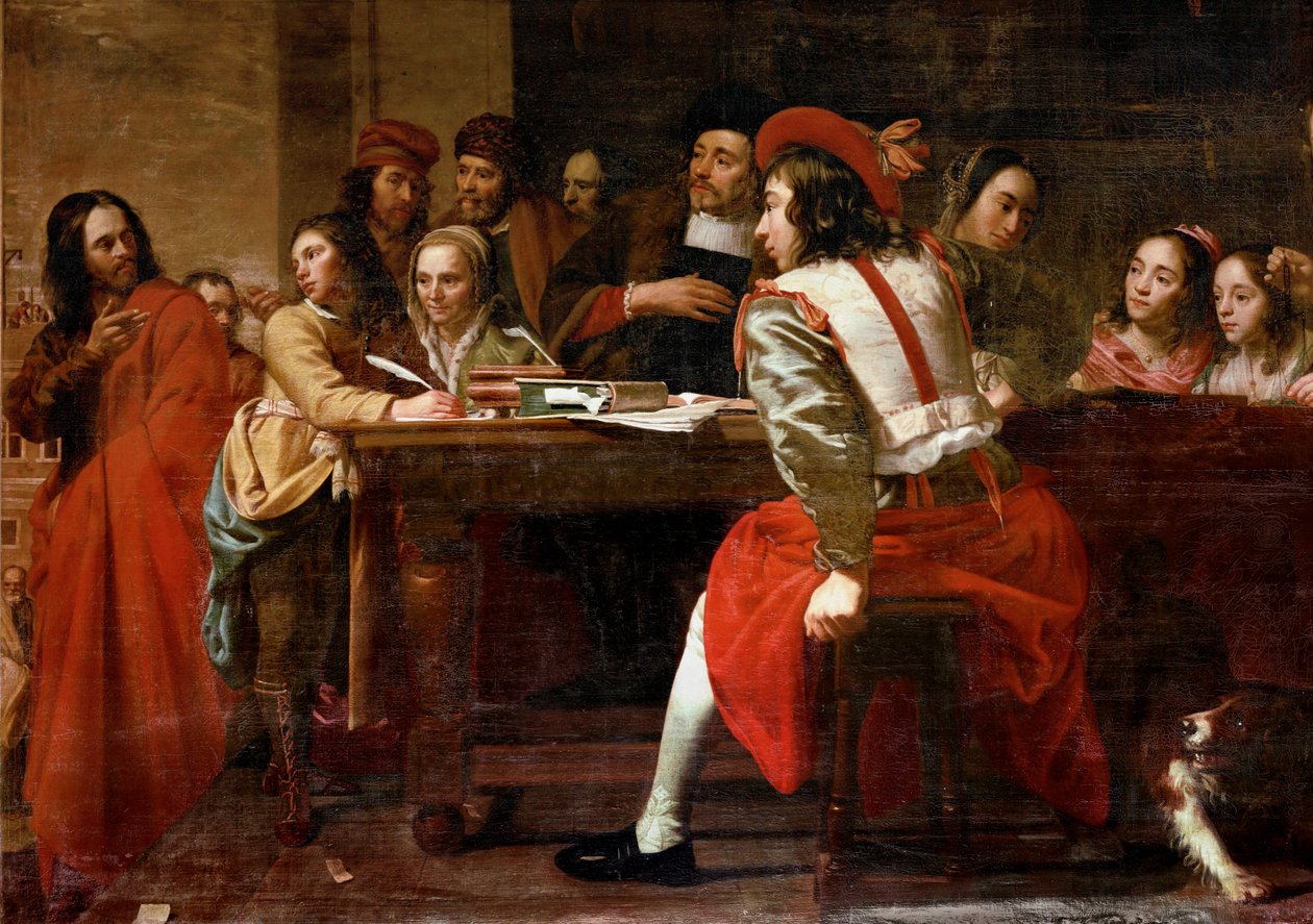 Jesus und der Zöllner von Jacob van Oost