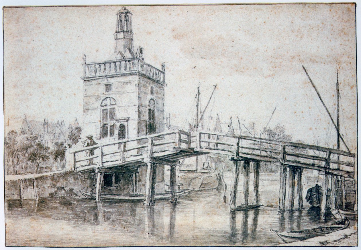 Die Brücke von Alkmaar, ca. 1648-1682 von Jacob van Ruisdael