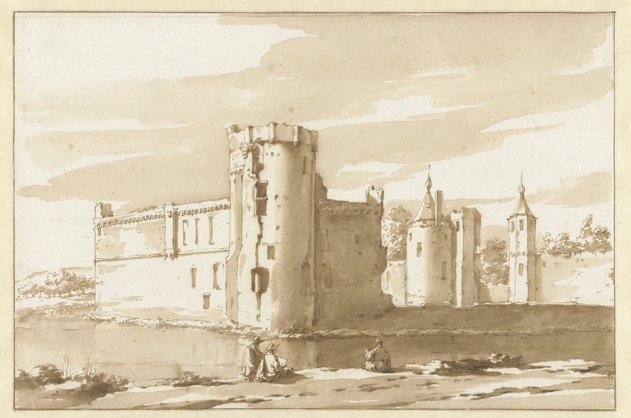 Ansicht des Schlosses St. Aldegonde in West-Souburg von Jacob van der Ulft (attributed to)