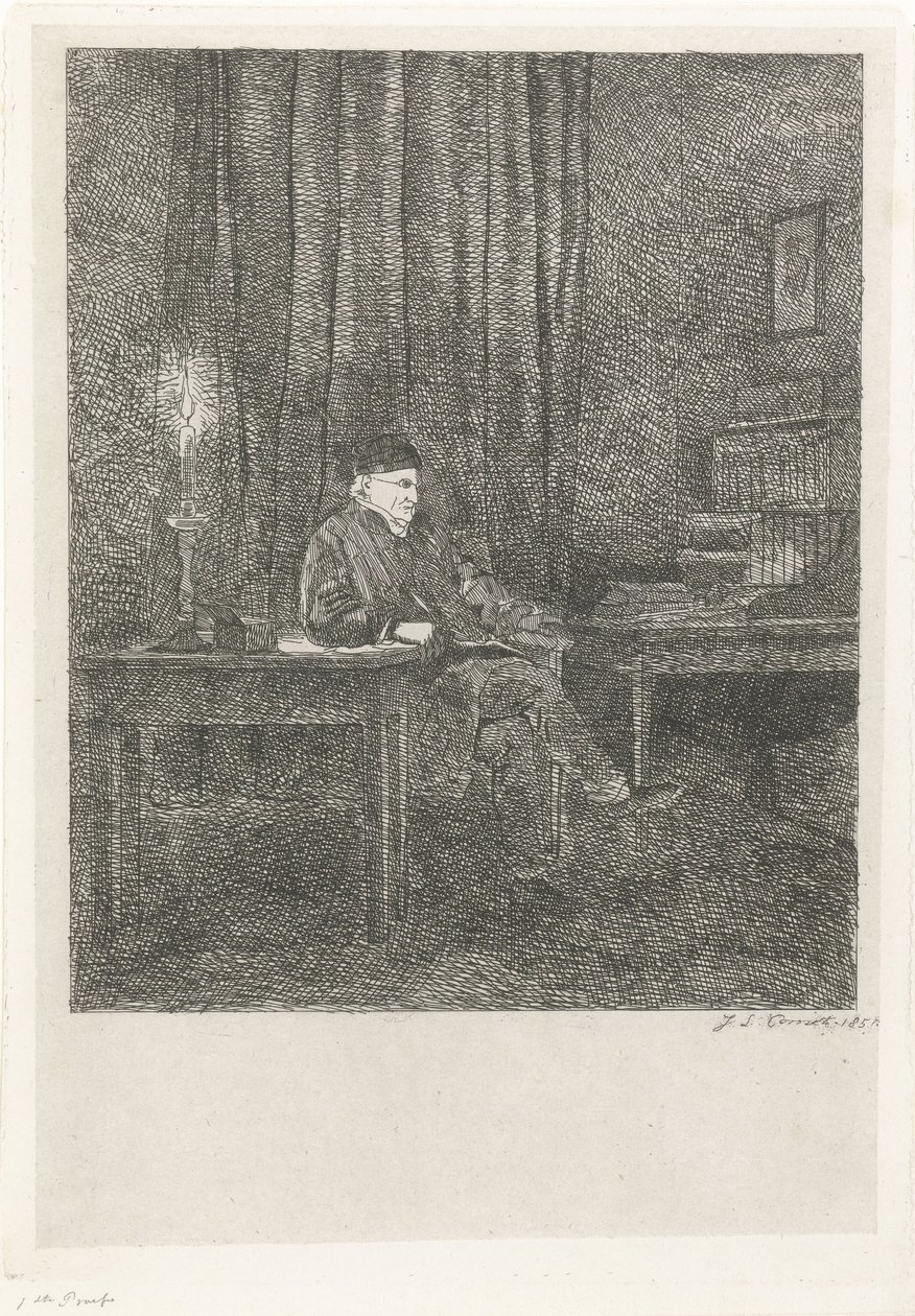 Porträt von David Pièrre Giottino Humbert de Superville von Jacobus Ludovicus Cornet