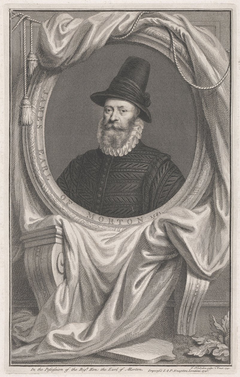 James Douglas, vierter Earl of Morton, 1581 von Jacobus Houbraken