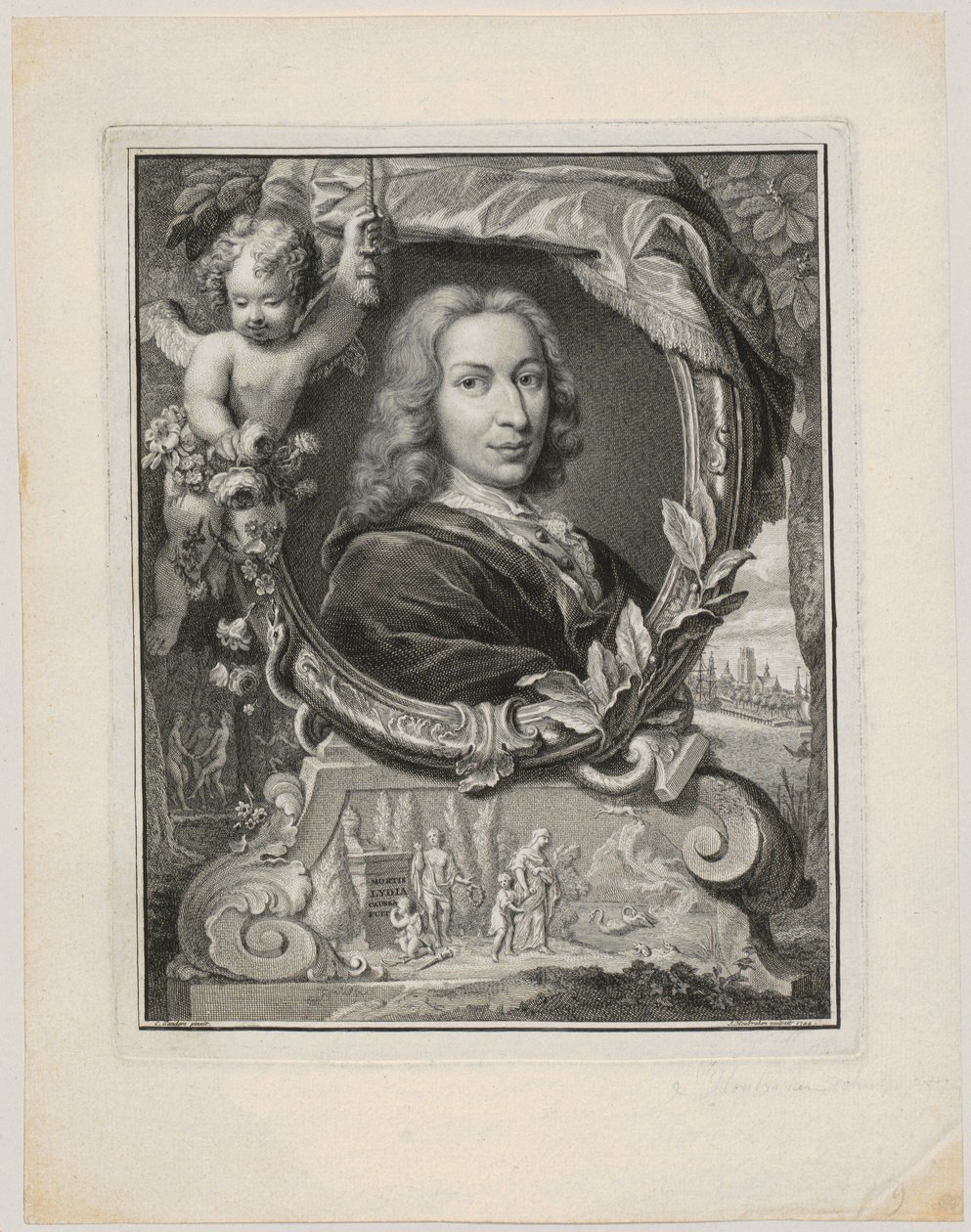Porträt von Pieter Rabus von Jacobus Houbraken