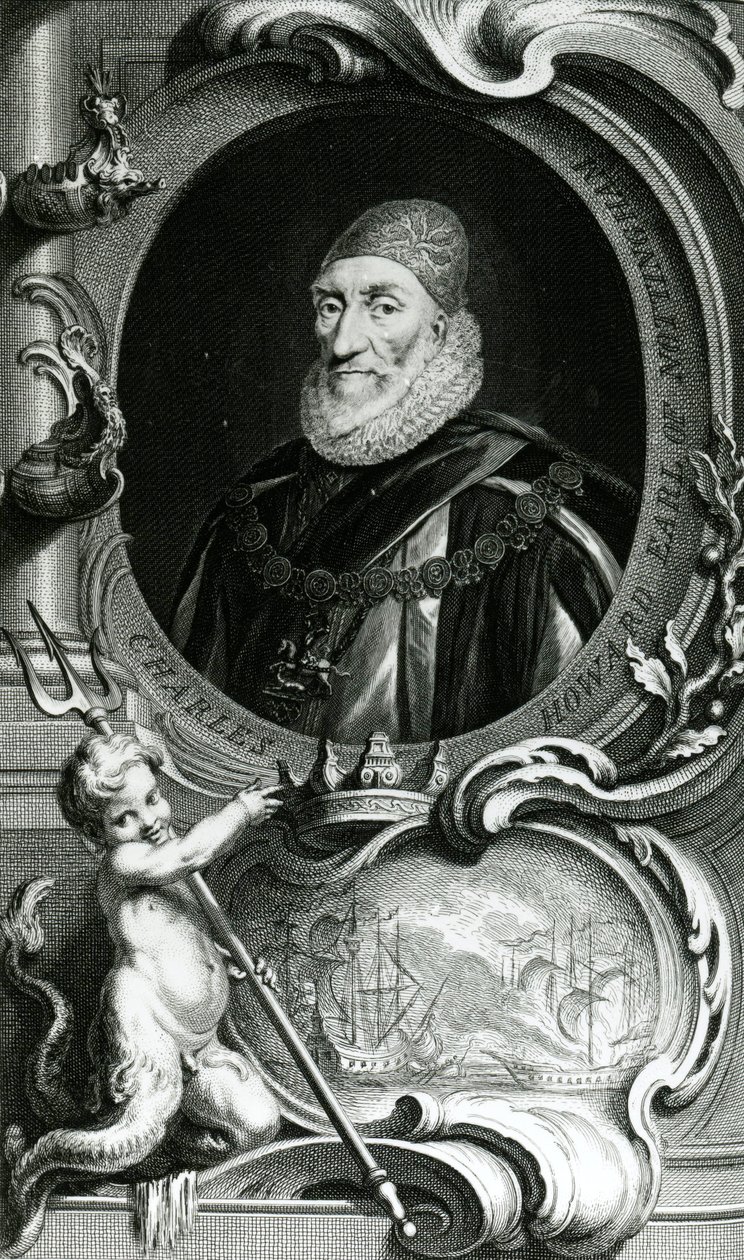 Porträt von Charles Howard, Earl of Nottingham, Illustration aus 
