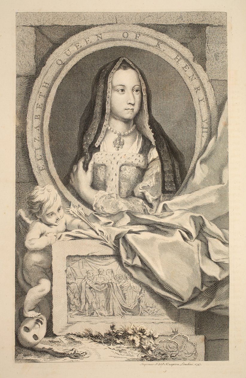 Porträt von Elizabeth, Königin von Heinrich VII, Illustration aus 