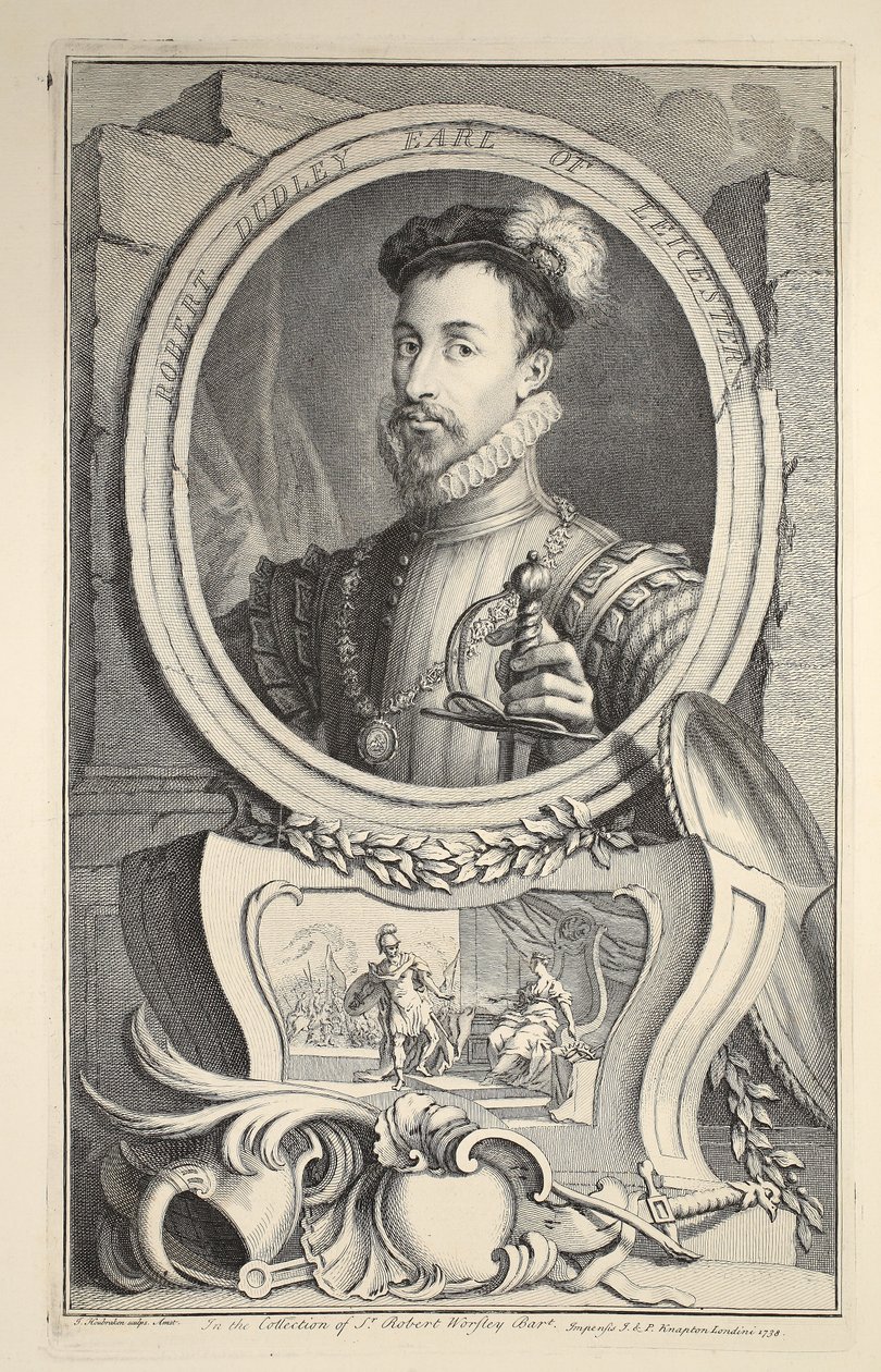 Porträt von Robert Dudley, Earl of Leicester, Illustration aus 