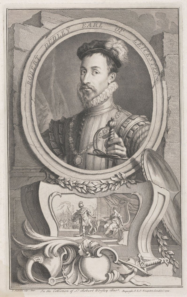 Robert Dudley, Earl of Leicester von Jacobus Houbraken