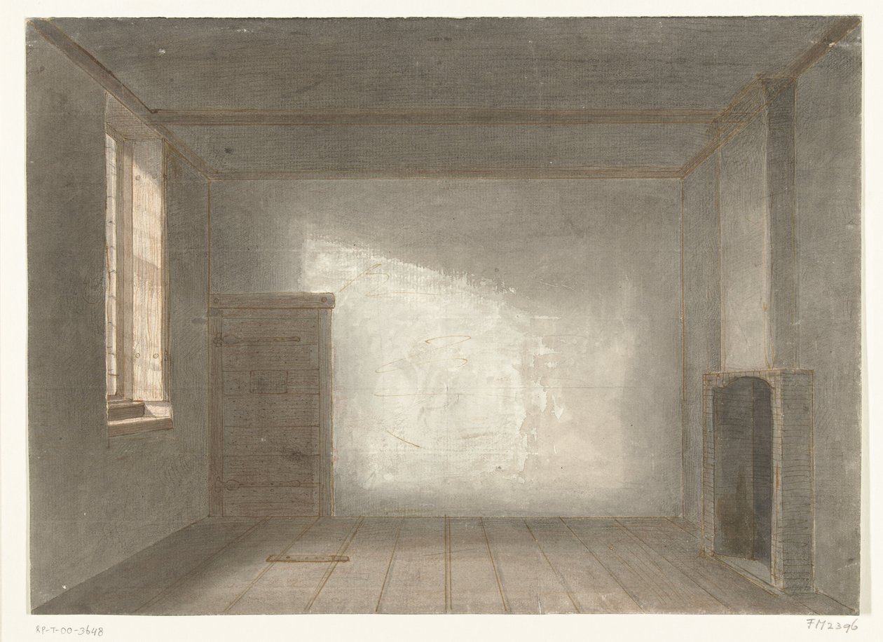 Das Zimmer von Cornelis de Witt im Gefängnis, Gevangenpoort, Den Haag, 1844 von Jacobus Ludovicus Cornet