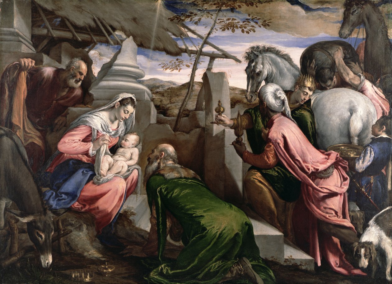 Die Anbetung der Könige, ca. 1568 von Jacopo Bassano