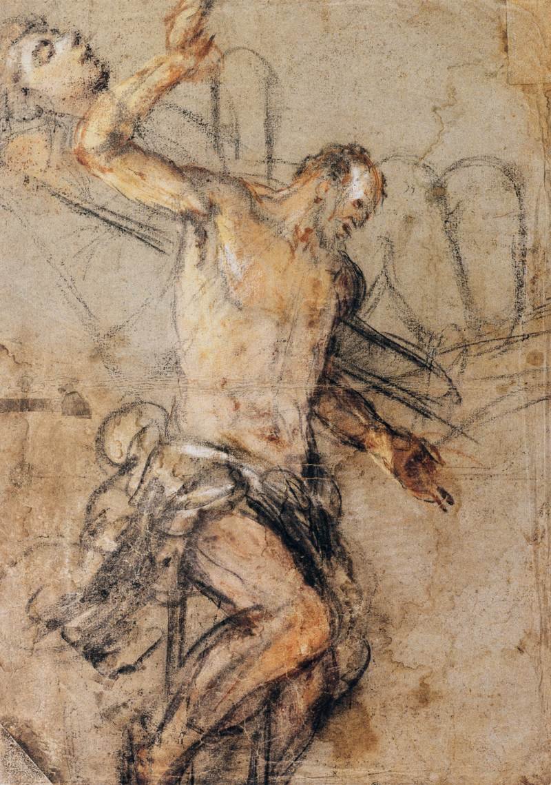 Der gute Dieb am Kreuz von Jacopo Bassano