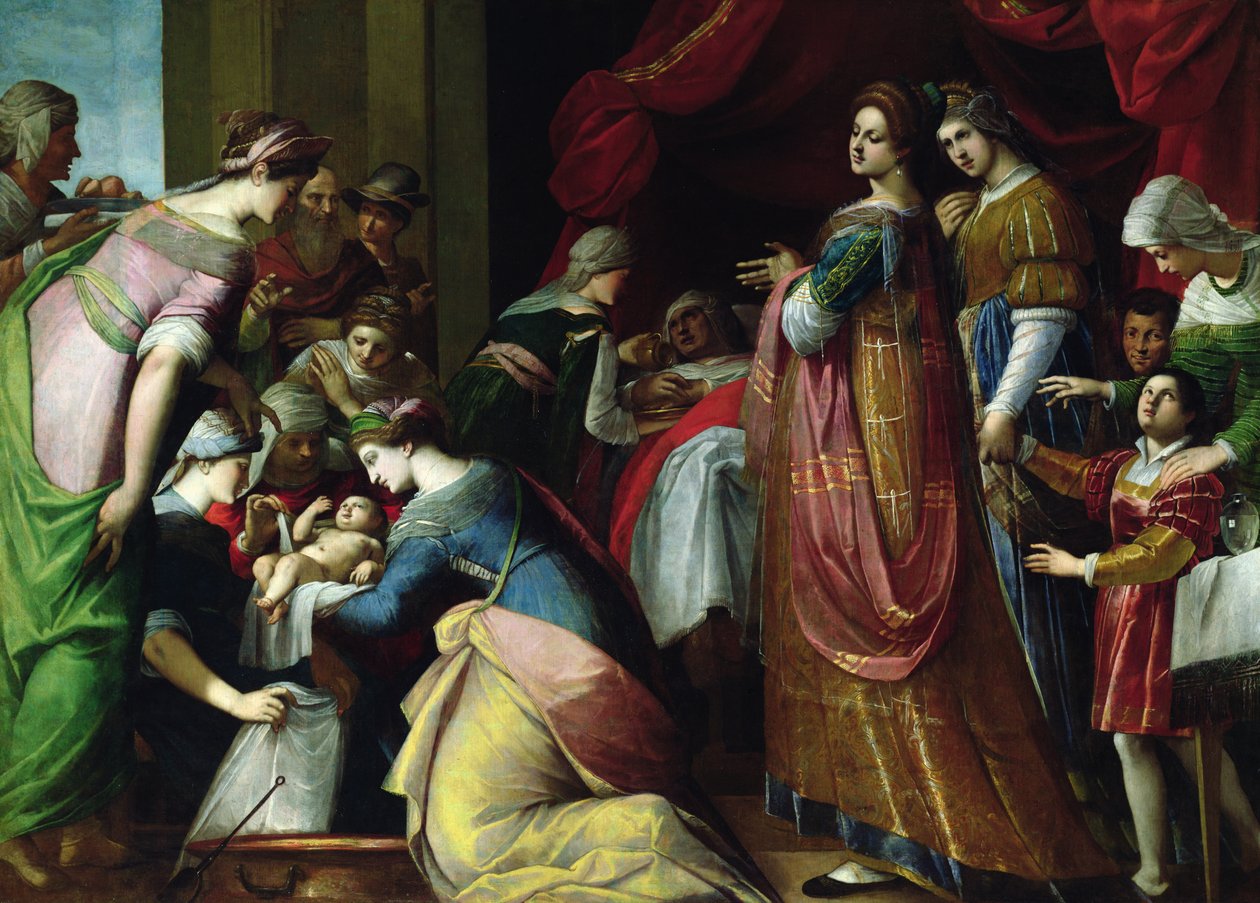 Die Geburt der Jungfrau von Jacopo Ligozzi