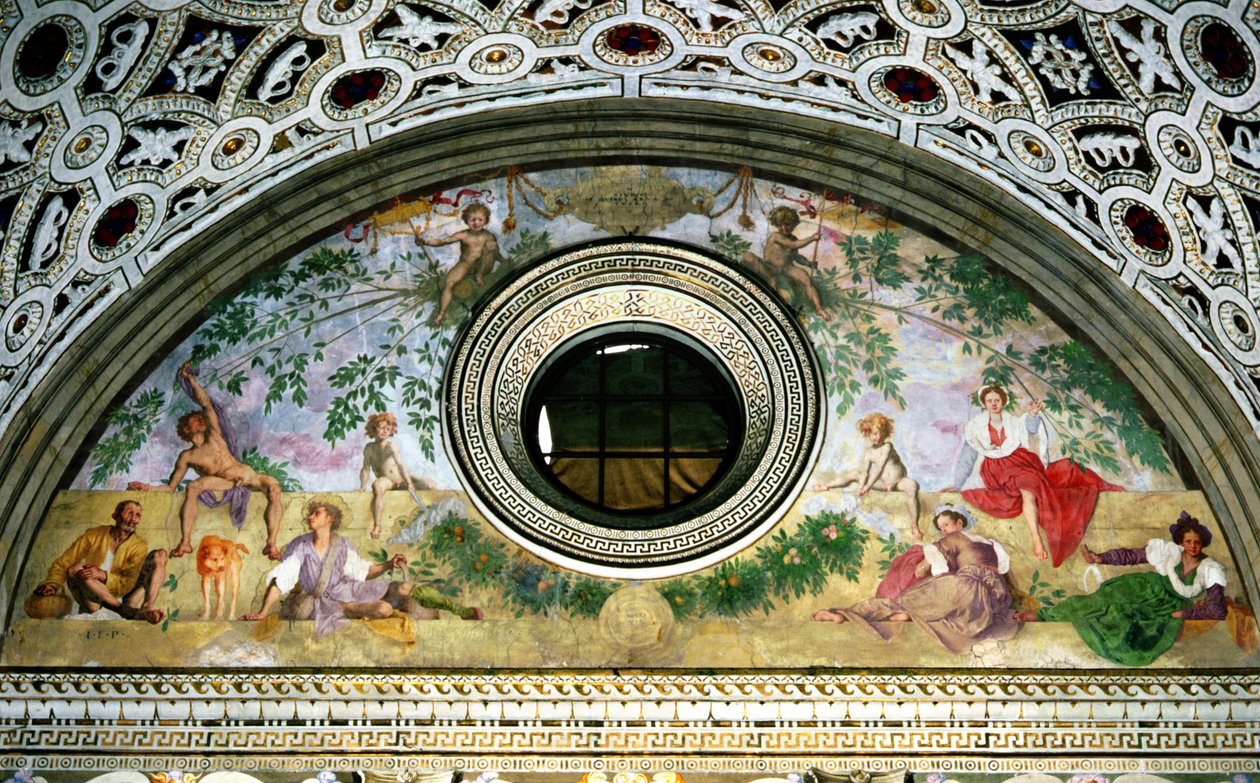 Lunette aus dem Inneren der Villa, darstellend Vertumnus und Pomona von Jacopo Pontormo