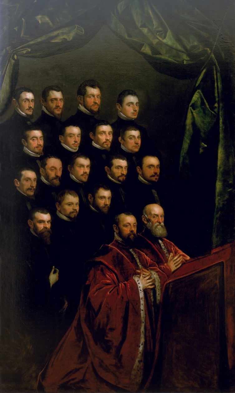 Mitglieder einer Bruderschaft von Jacopo Robusti Tintoretto