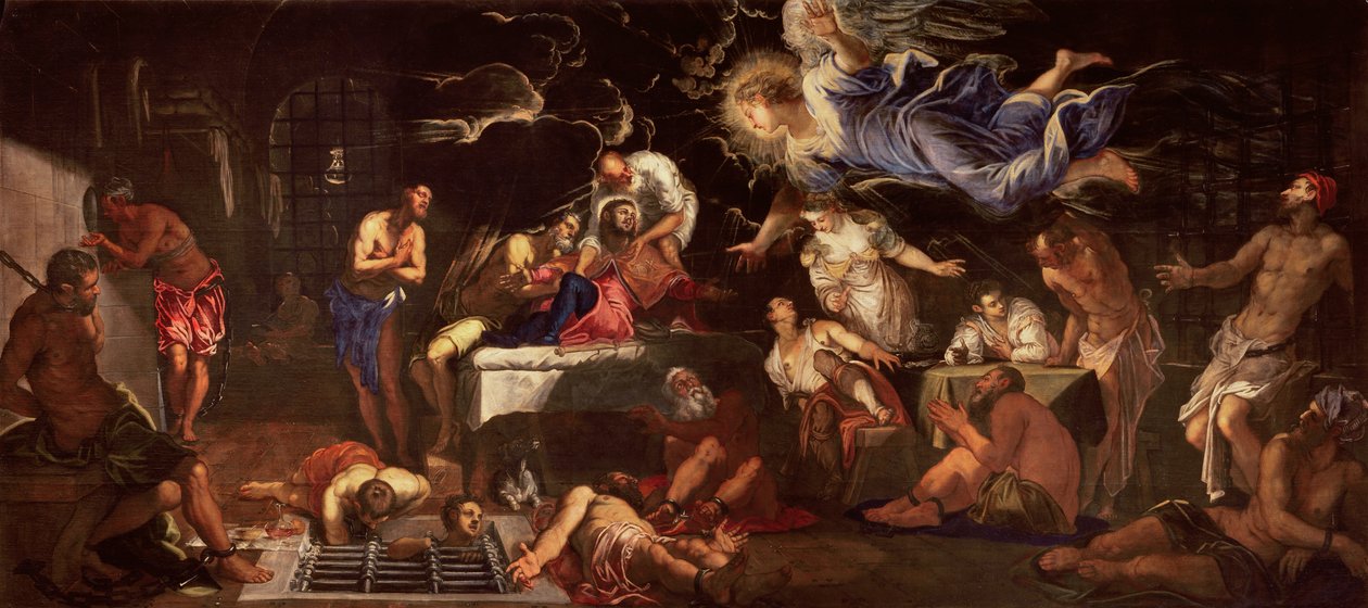 Der heilige Rochus im Gefängnis, ca. 1575 von Jacopo Robusti Tintoretto