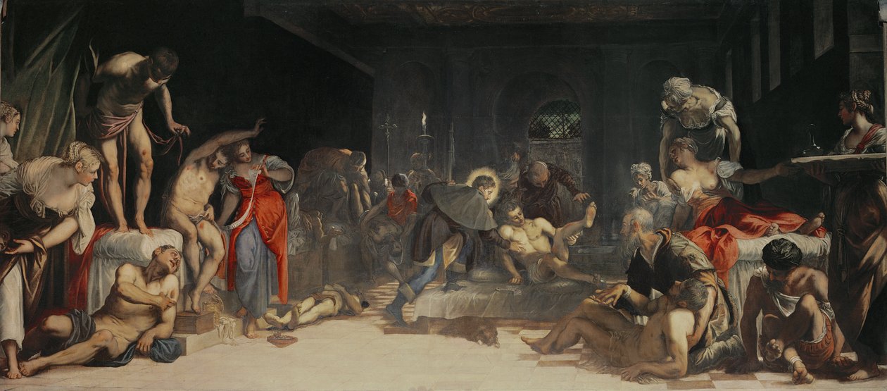 St. Roch heilt die Pest von Jacopo Robusti Tintoretto