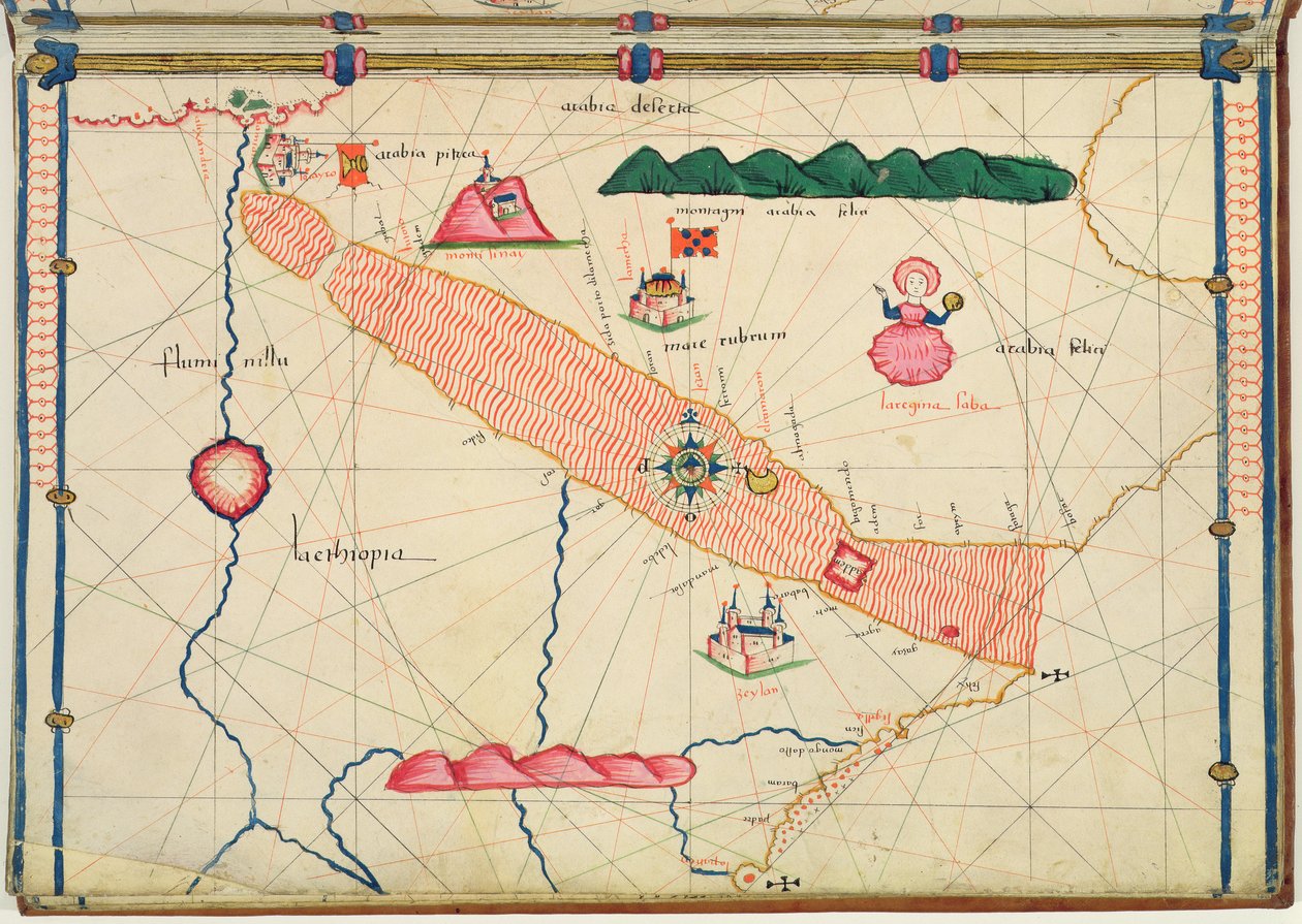 Ms Ital 550.0.3.15 fol.6r Karte von Ägypten, aus den 