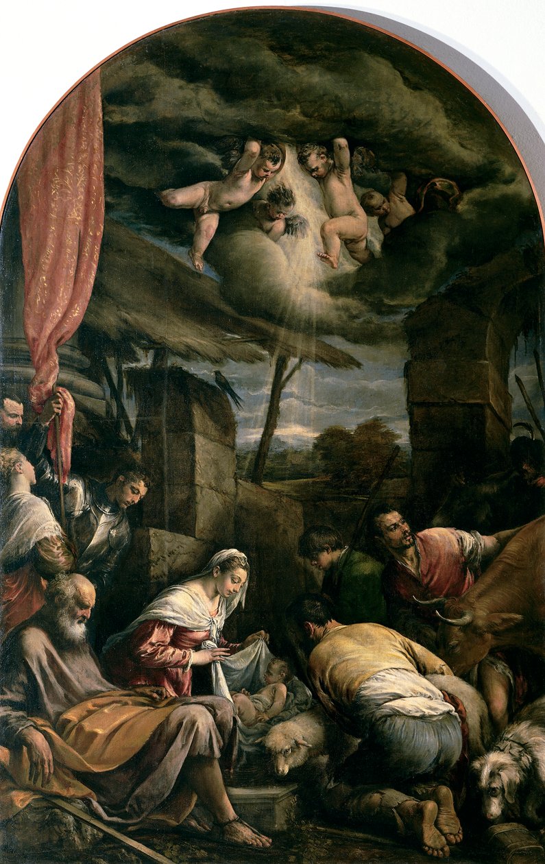 Anbetung der Hirten von Jacopo (1510-92) Bassano