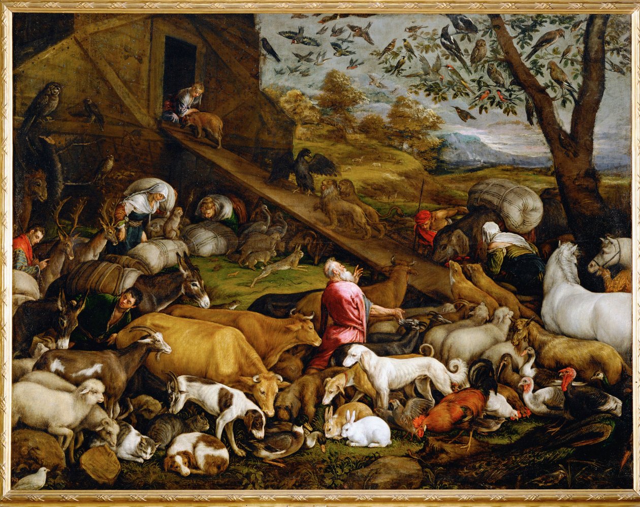 Die Tiere betreten die Arche Noah von Jacopo (1510-92) Bassano
